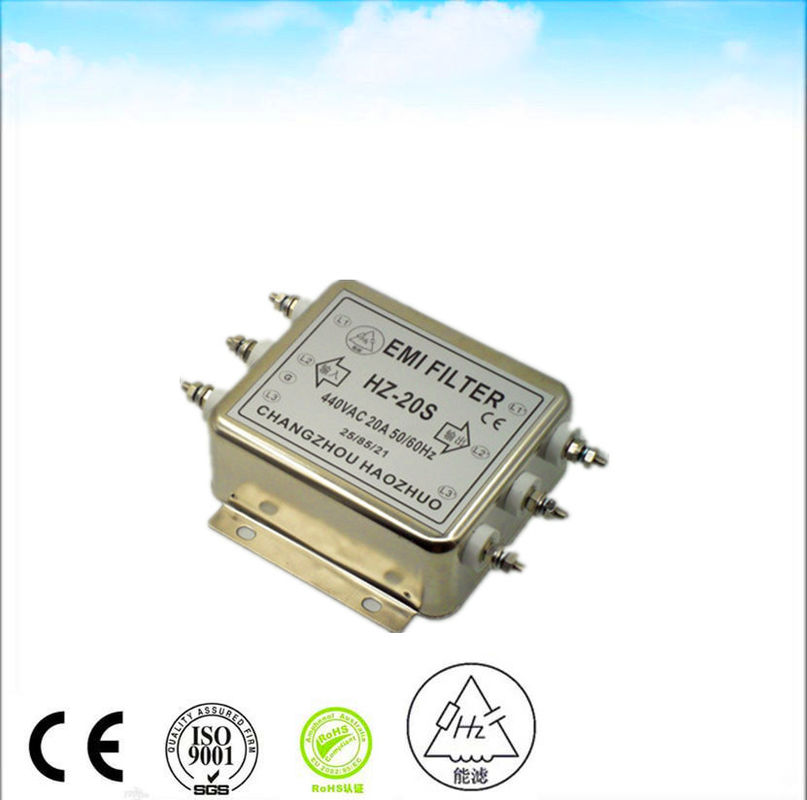 Solar Inverter Passive 3 Phase RFI EMI Filter For Dc Dc Converter 440 480VAC 5A