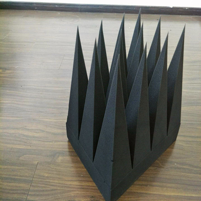 Open Cell Structure Pyramid Absorber Die Cut 70db Radar Absorbent Material rf shielding room emc anechoic chamber